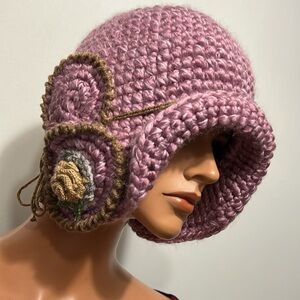 Pink Crochet Women's Hat